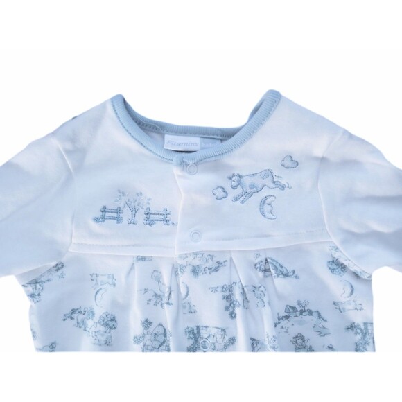NWT VitaminsBaby Blue Nursery Rhyme Print Infant Sleep Gown sz 0-6M - Picture 3 of 6